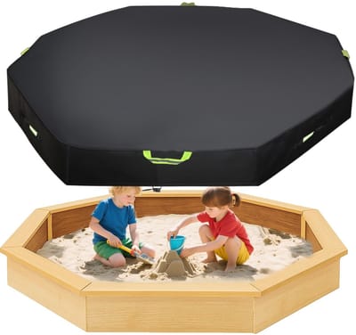 Dailygoods- Zandbakhoes Waterdicht - Zandbak met Deksel - 420D Oxford Doek - Bescherming Zand en Speelgoed - Opbergtas - 214x198x23cm