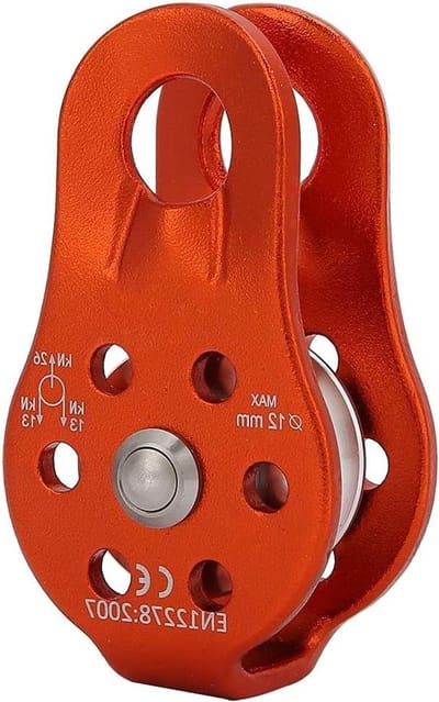 Hoge Sterkte Aluminiumlegering Draaikabel Katrolblok voor Klimmen - 12 mm Gatdiameter - Geschikt voor Touw Onder 12 mm