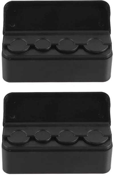 Dailygoods- Auto Muntopbergdoos Handig en Praktisch - Zelfklevend - Draagbaar - Plastic - 4 Gaten - Afmetingen 11,7x4,3x3,8 cm - Munthouder