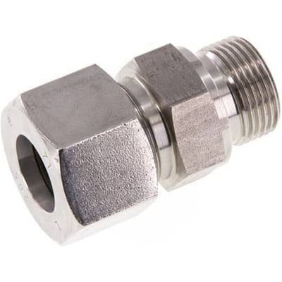 G 3/4'' Buitendraad x 20S RVS Rechte Snijring Koppeling 400 Bar DIN 2353 - FL2S-MC-ST-034G-20-S