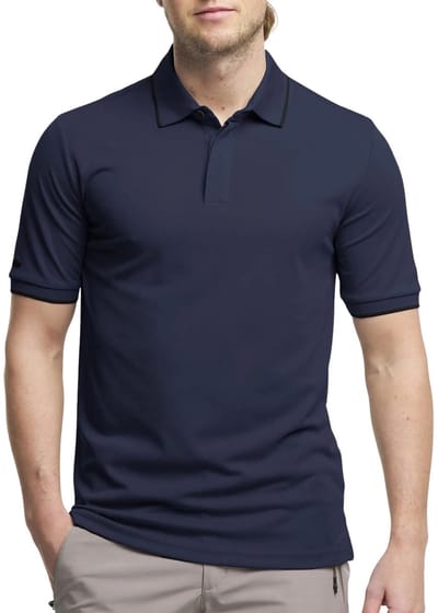 TENSON - txlite q-dry polo men - Polo korte mouw heren - Zwart