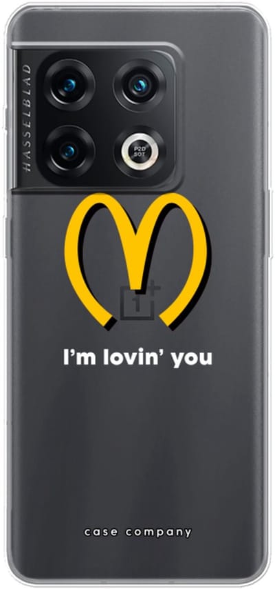 Case Company® - Hoesje geschikt voor OnePlus 10 Pro hoesje - I'm lovin' you - Soft Cover Telefoonhoesje - Bescherming aan alle Kanten en Schermrand