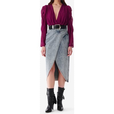 IRO Paris Amili Top Fushia Size: 34 | Long-Sleeved Tops Outlet | Dames | Paars
