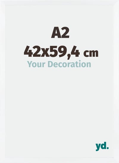 Your Decoration - Fotolijst A2 42x59,4 cm - MDF - Wit Mat - Catania