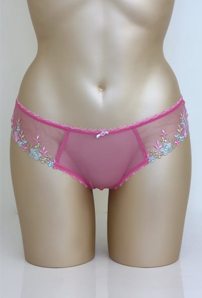 Freya - Zeta - Prachtige roze string met romantische bloem aan de bovenzijde - maat L / 40