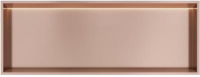 Hotbath &More Inbouwnis - 30 x 80 x 10 cm - met LED-verlichting - Geborsteld Koper PVD