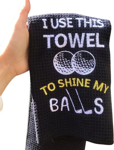 Bovista Golf Handdoek - Golfhanddoek - Golf Accessoires - Towel - Comfortabel - Grappige Tekst