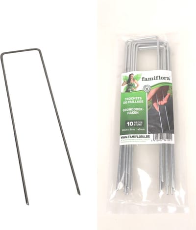 Famiflora gronddoekhaken - pennen Ø 3mm - 20x5cm - 10 stuks