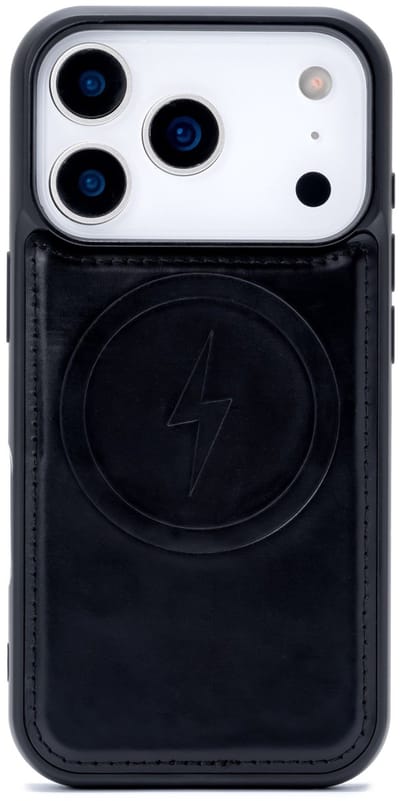 Casemania Echt Leren Hoesje Geschikt voor Apple iPhone 17 Pro Max - Charcoal Gray - Geschikt voor MagSafe - Leer Back Cover