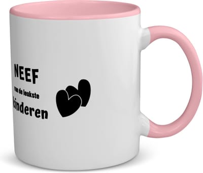 Akyol - neef van de leukste kinderen koffiemok - theemok - roze - Neef - de leukste neef - verjaardag - cadeautje voor neef - kado - geschenk - 350 ML inhoud