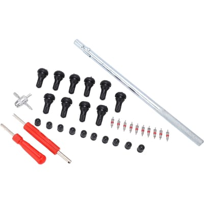 34 Stuks Ventielsteeltrekker Gereedschap Ventielkernverwijderaar Bandenreparatie Installateur voor Camper Auto Fiets black