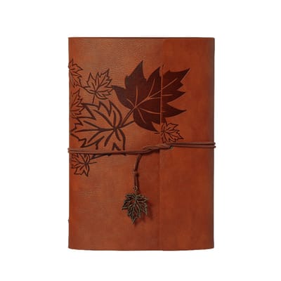 JeiibrZui Vintage Diary Losbladig Notitieboek - Compact Hardcover Notitieblok - Dik 100 gsm Papier & Afsluitbaar Vintage Design - 1 - Bruin