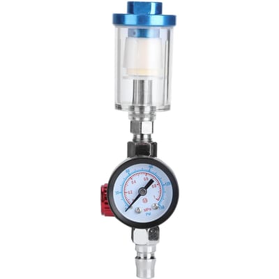 Pistolet à peinture pneumatique Régulateur de pression d'air Manomètre en ligne Kit Séparateur Filtre Piège à Eau Huile