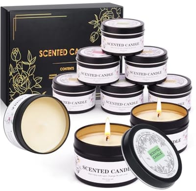 Geurkaarsen Cadeauset met 9 Stuks voor Aromatherapie en Ontspanning