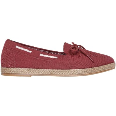 Skechers Platte jute sandalen voor dames (Donkere Roos)