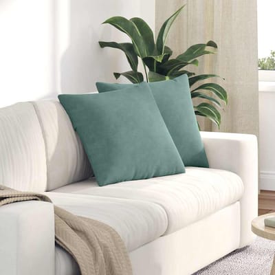 vidaXL - Zitkussens - 2 - pcs - Zeegroen - 50 - x - 50 - cm - Corduroy - stof