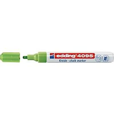 Krijtmarker 4095 lichtgroen lijndikte 2-3mm ronde punt EDDING, 10 stuks