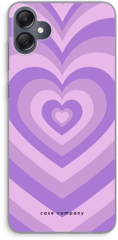 Case Company® - Hoesje geschikt voor Samsung Galaxy A05 hoesje - Hart Paars - Soft Cover Telefoonhoesje - Bescherming aan alle Kanten en Schermrand