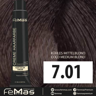 Femmas (7.01) -Haarverf - Koel Middenblond - 100ml