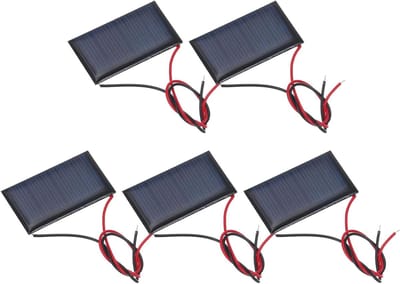 Mini Zonnepanelen - Zonnecellen Set - Doe-het-zelf Projecten - Hoge Conversie - 5 Stuks 44mm - Zwart