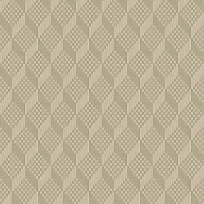 Dutch Wallcoverings - Grace 3D stitched cube sage green - vliesbehang - 10m x 53cm - GR322304