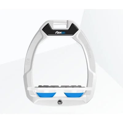 Veiligheidsstijgbeugels Plat Grip Wit/Wit/Blauw Flex-On Safe-On