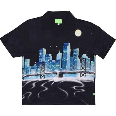 Manhattan herenshirt met korte mouwen S/S topshirt zwart