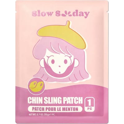 SlowSunday Chin Sling Patch 3 stuks, met gehydrolyseerd collageen en natriumhyaluronate, lift en verstevigt de nek, vormt de kaaklijn, verbetert de stevigheid van de huid, Koreaanse huidverzorging, Y2K, geschikt voor alle huidtypes, perfect voor zomer en herfst, terug naar school