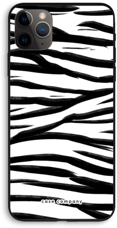 Case Company® - Hoesje geschikt voor iPhone 11 Pro Max hoesje - Zebra pattern - Biologisch Afbreekbaar Telefoonhoesje - Bescherming alle Kanten en Schermrand