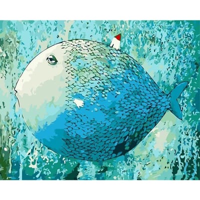 Peinture diamant, broderie artisanale, bricolage, broderie diamant, Arts muraux 20X30CM blue