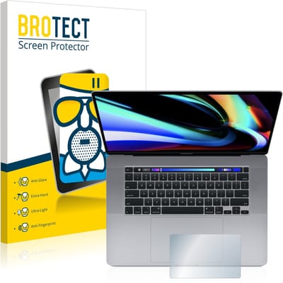 BROTECT - Screenprotector voor Apple MacBook Pro 16" 2019 (Touch Trackpad) - Folie Beschermfolie Beschermglas matte