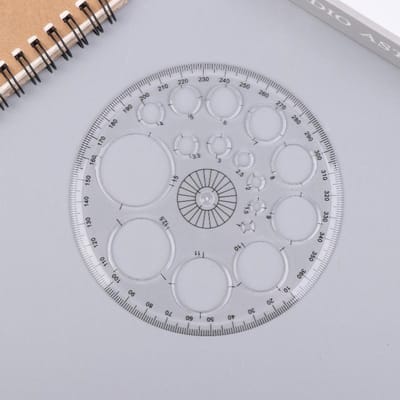 Multifunctionele Ronde Tekensjabloonliniaal - Hoekmeter Cirkelsjabloon Tool Voor Kunst Tekenen Schoolbenodigdheden