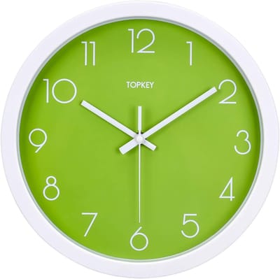 Moderne 30 cm Wandklok - Stille Niet-Tikkende Klok voor Woonkamer en Slaapkamer - Groene Decoratie