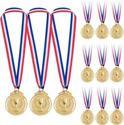 Gouden Medailles - Trofee Prijzen - Sport Wedstrijden - Robuust Zinklegering - 12 Stuks - Goud