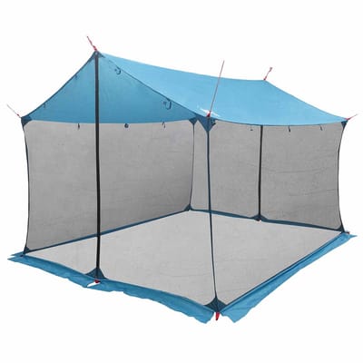 vidaXL - Campingzeil - met - netwanden - 340 - x - 260 - x - 220 - cm - Blauw