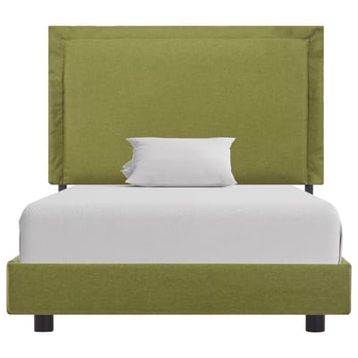 vidaXL - Bedframe - stof - groen - 90x200 - cm