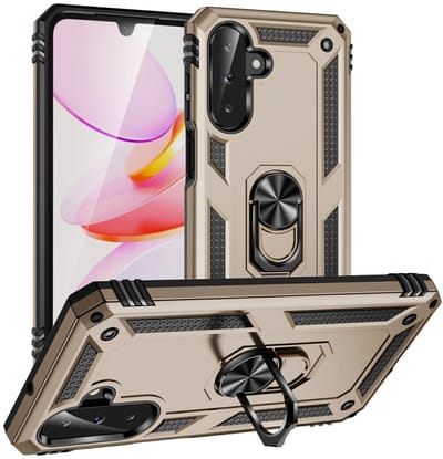 Coverup Hoesje - Geschikt voor Samsung Galaxy A26 Hoesje - Coverup Armor Ring Kickstand Back Cover - Goud