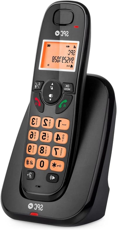 Draadloze Huistelefoon - Vaste Telefoon DECT - Thuis Bellen - Verlicht Toetsen Display - 121 Gram - Zwart