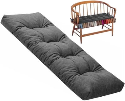 Bankkussen - Zitkussen - Buiten Zitten - Antislip Bodem - 110x35x8cm - Donkergrijs