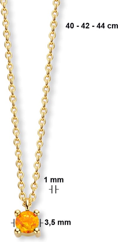 Collier Met Geboortesteen 40 - 42 - 44 Cm