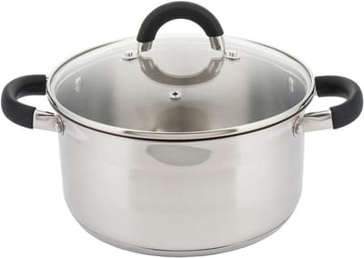 Kinghoff Premium Steel Pan 20 cm met Deksel - 3 Liter Inhoud - Geschikt voor Inductie