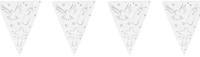 Folat Vlaggenlijn communie - wit - 10 meter - plastic - 1e communie - feestartikelen