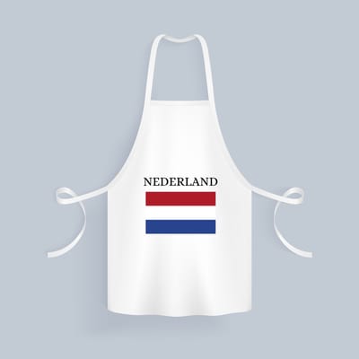 Akyol - nederland Keukenschort - Amsterdam - toeristen nederlanders - rood wit blauw - holland - cadeau - kado - 82 bij 71 cm