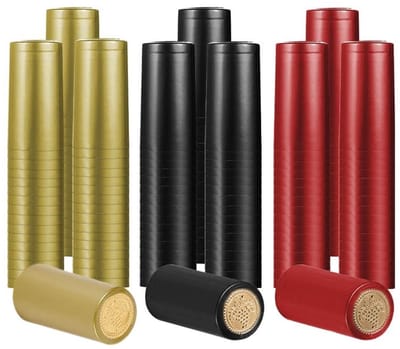 Dailygoods- Wijnfles Capsule 120 Stuks - PVC Verpakking - Antislip - Luchtdicht - Geschikt voor Fles met Rechte Hals - Diverse Kleuren - Wijnflessealer