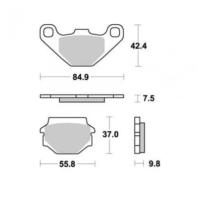Plaquette de frein CL BRAKES pour Moto Chinois 125 motocycle Neuf