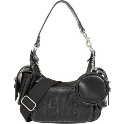 Banned - Gothic Schoudertas - Twin Terror Shoulder Bag - voor Vrouwen - zwart