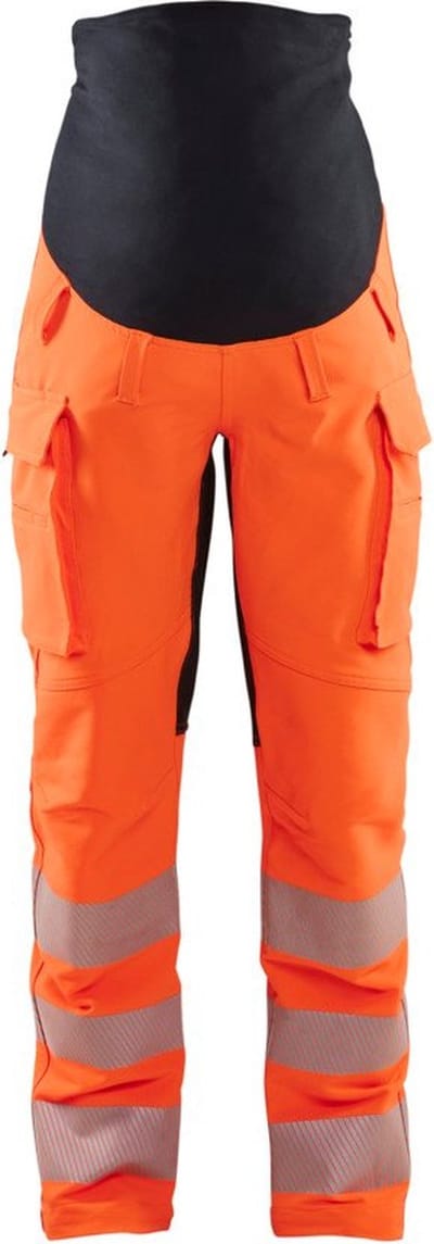Blaklader High Vis Zwangerschapsbroek met 4-weg stretch 7100-1642 - High Vis Oranje/Zwart - L