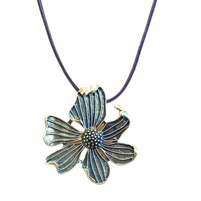 Bloem ketting- Goudkleurig- bruin - Charme Bijoux