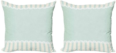 ABAKUHAUS Shabby Flora Kussenhoezen – 2x50x50 cm – Dubbelzijdig bedrukt – Met rits