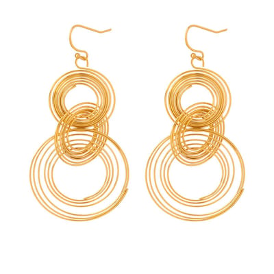 Lange Statement Oorhangers Cirkels